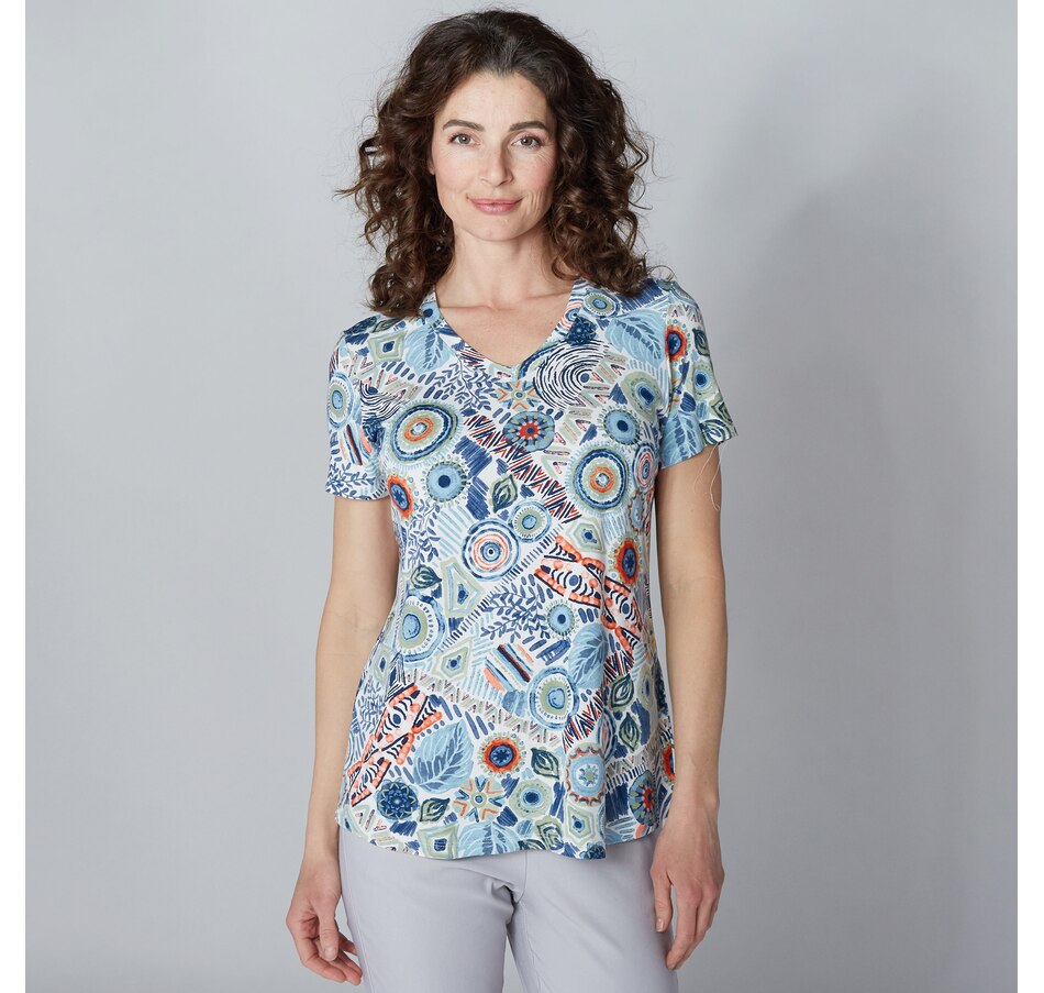 Image 253736_CHA.jpg, Product 253-736 / Price $39.33, Mr. Max Digital Viscose Print Top from Mr. Max on TSC.ca's Fashion department