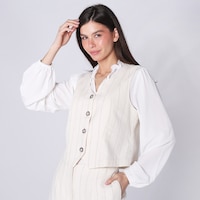 Legacy Sandwash Linen Stripe Vest