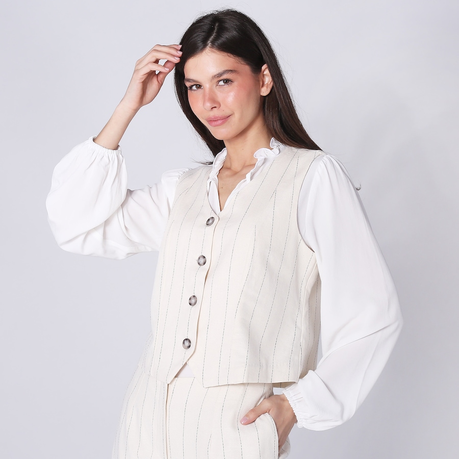 Image 253756_NAT.jpg, Product 253-756 / Price $39.33, Legacy Sandwash Linen Stripe Vest from Legacy on TSC.ca's Fashion department