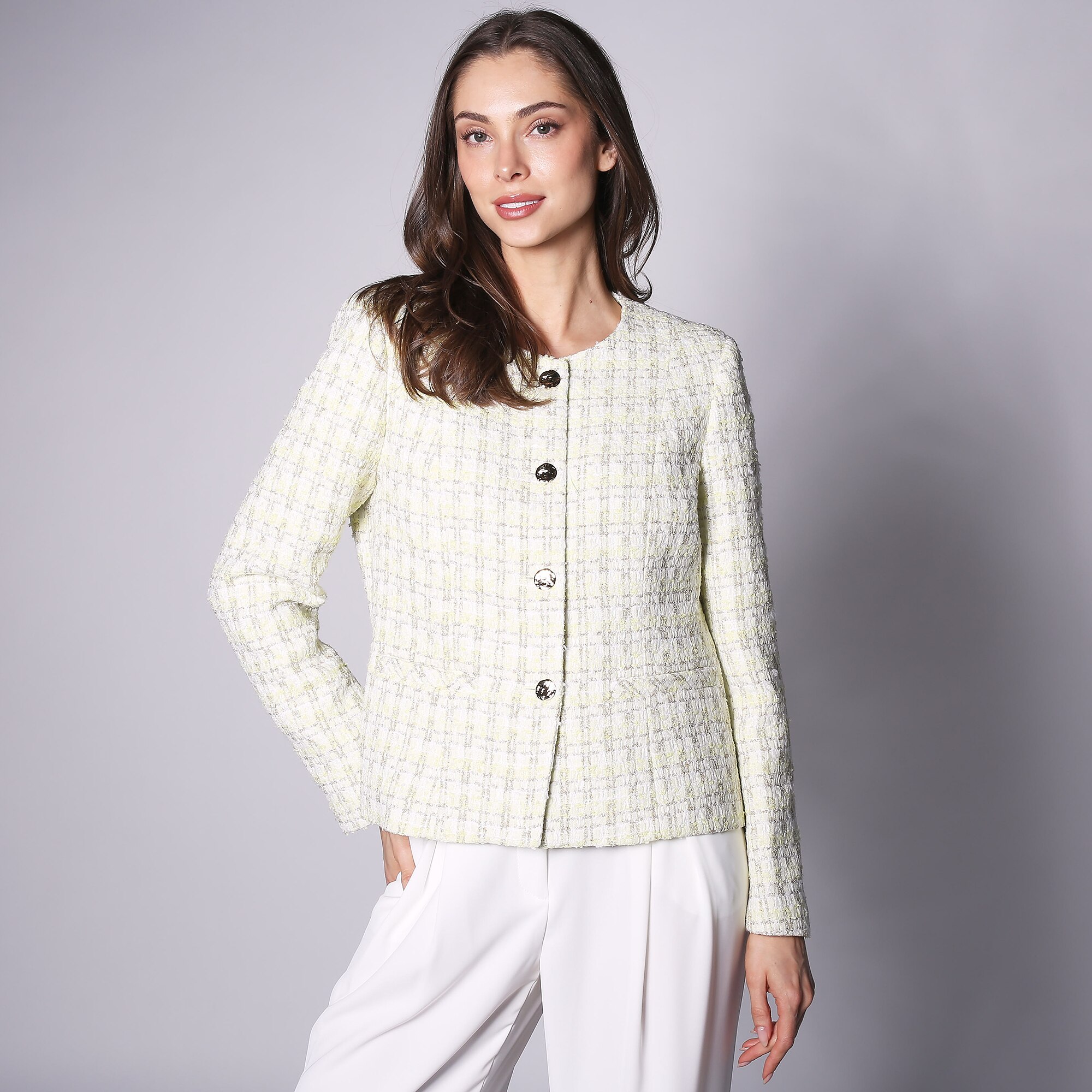 Legacy Chanel Tweed Button Lined Jacket