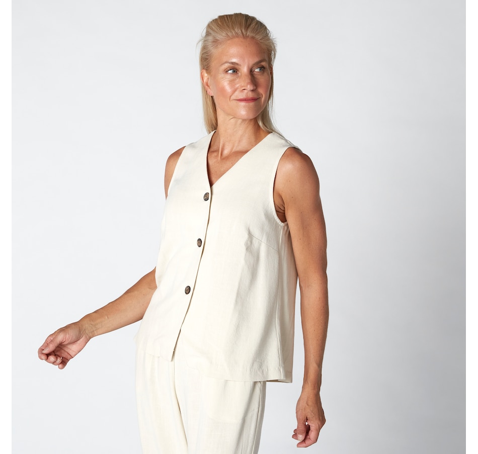 Image 253803_NAT.jpg, Product 253-803 / Price $39.33, Legacy Roma Soft Linen Blend Vest from Legacy on TSC.ca's Fashion department