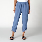 Legacy Tencel Crop Pant With Ruched Leg Opening Detail