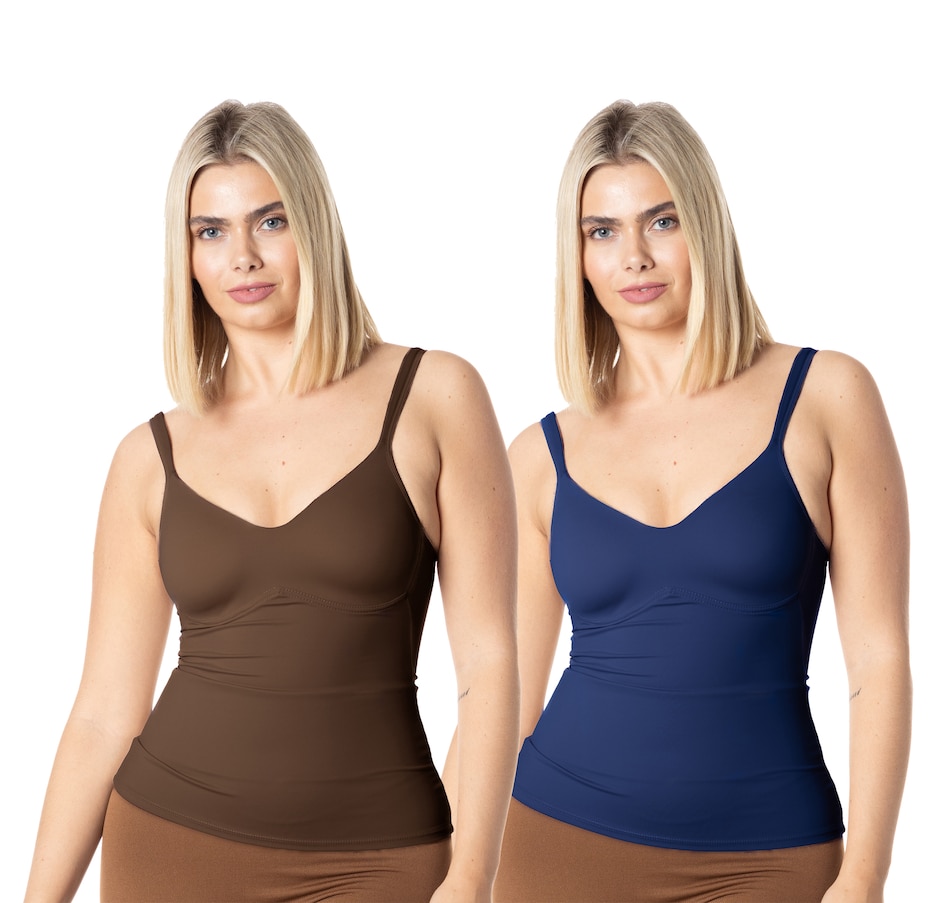 Image 253825_ESPNY.jpg, Product 253-825 / Price $70.00, Rhonda Shear Two-Pack Molded Cup Flirt Camisole from Rhonda Shear Shapewear on TSC.ca's Fashion department