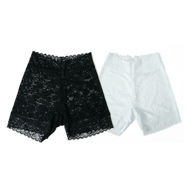 Rhonda Shear Two-Pack Lace Longline Short