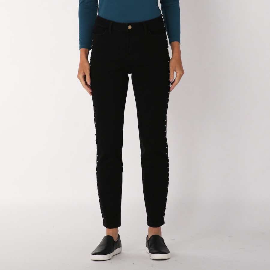 Image 253837_BLK.jpg, Product 253-837 / Price $29.33, Mr. Max Slim Leg Stretch Denim Stud Detail Jean from Mr. Max on TSC.ca's Fashion department