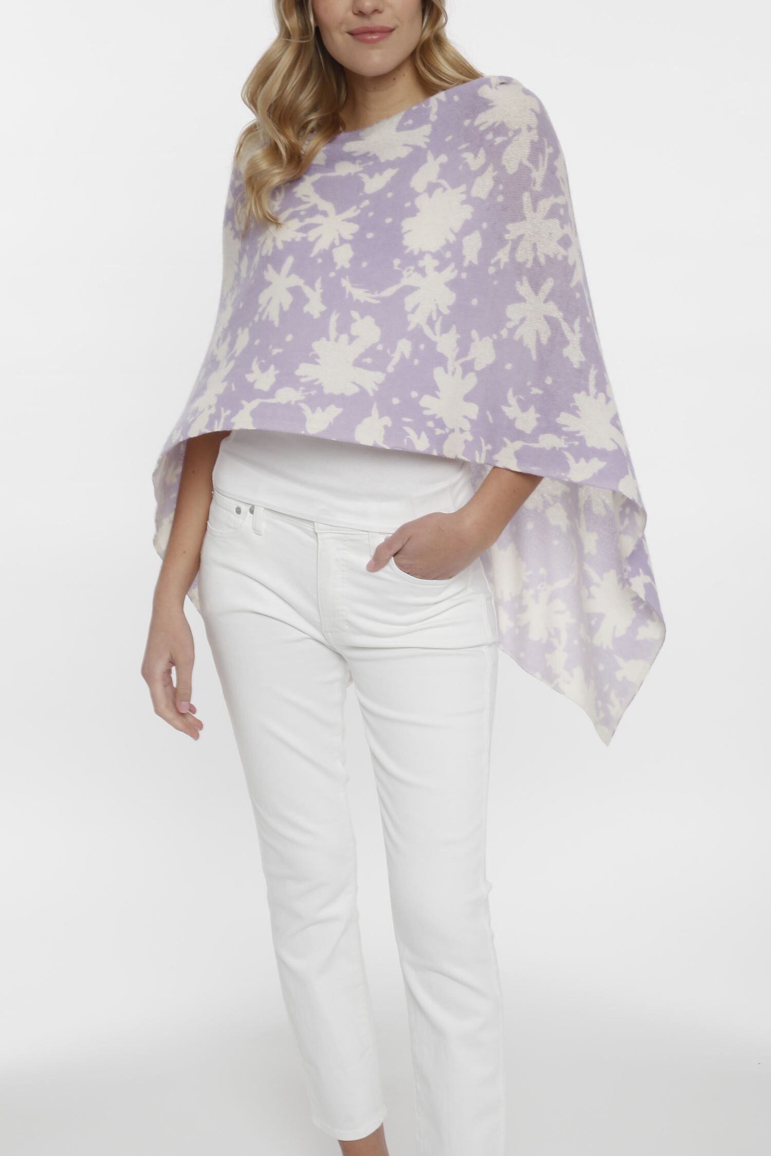 Lusso Cashmere Floral Print Topper