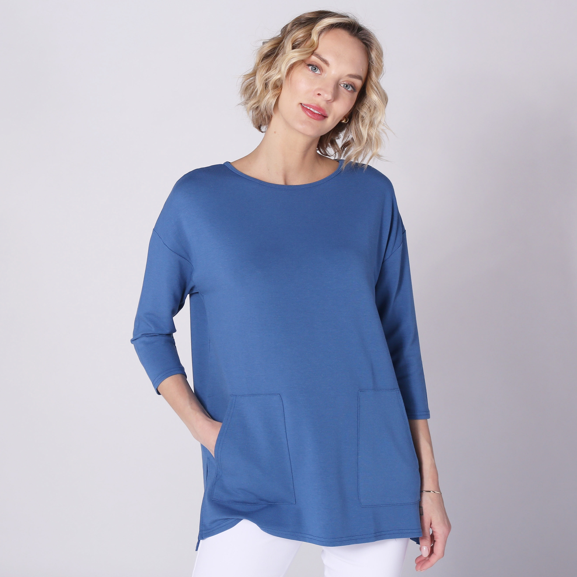 Orange Fashion Village Baby French Terry Tunic With Side Slits