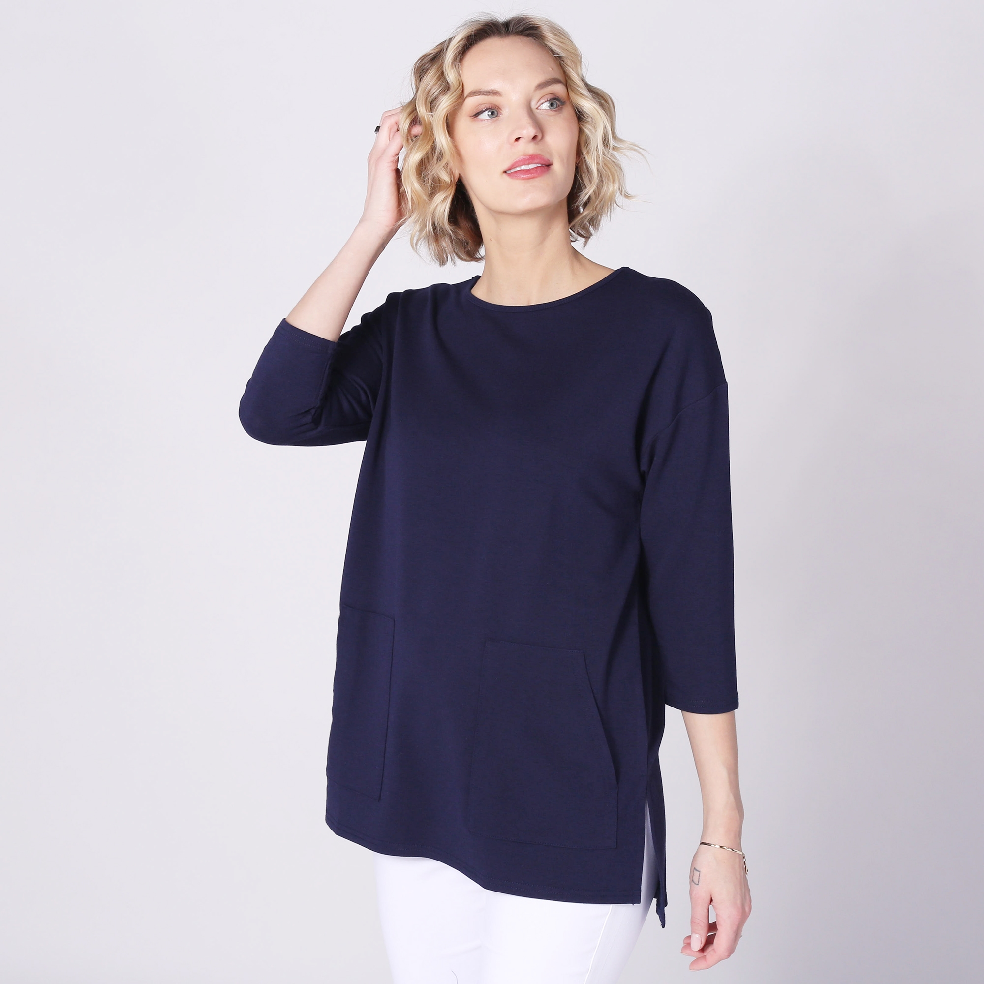 Orange Fashion Village Baby French Terry Tunic With Side Slits Orange Fashion Village Baby French Terry Tunic With Side Slits
