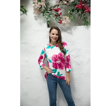 Orange Fashion Village Baby French Terry 3/4 Top