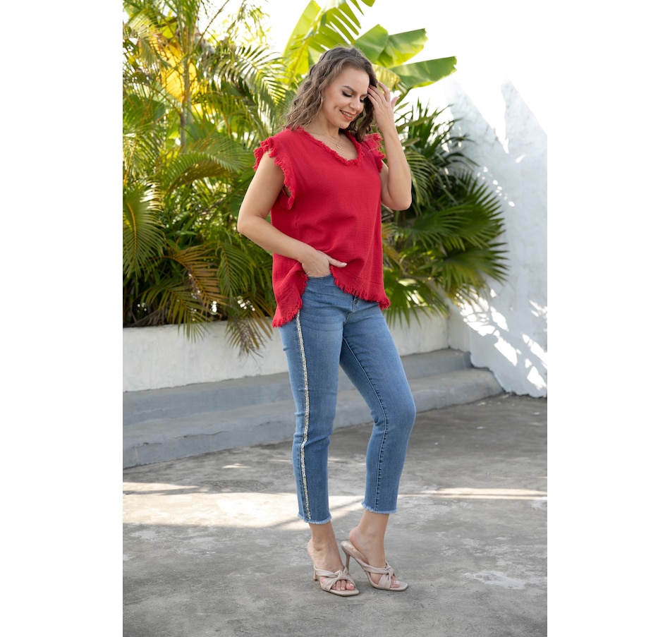 Image 253874_LTW.jpg, Product 253-874 / Price $44.33, Orange Fashion Village Bamboo Denim With Embellishment from Orange Fashion Village on TSC.ca's Fashion department