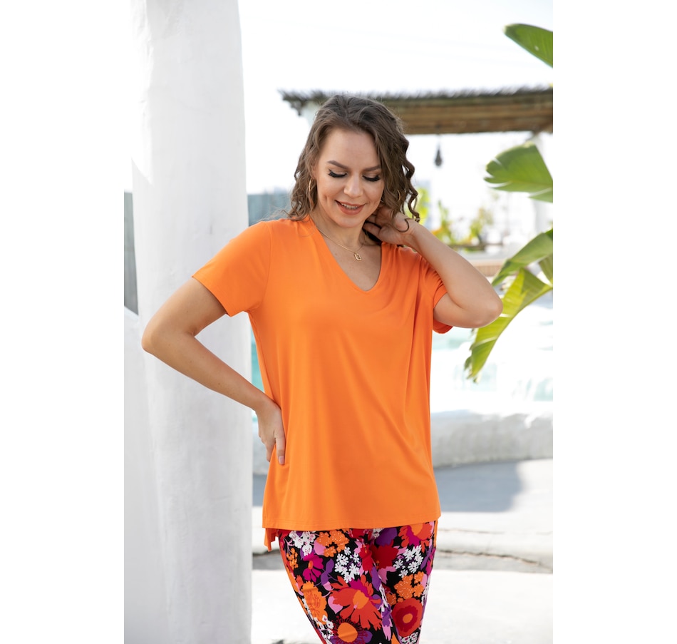 Image 253876_ORA.jpg, Product 253-876 / Price $49.88, Orange Fashion Village Bamboo V-Neck T-Shirt from Orange Fashion Village on TSC.ca's Fashion department