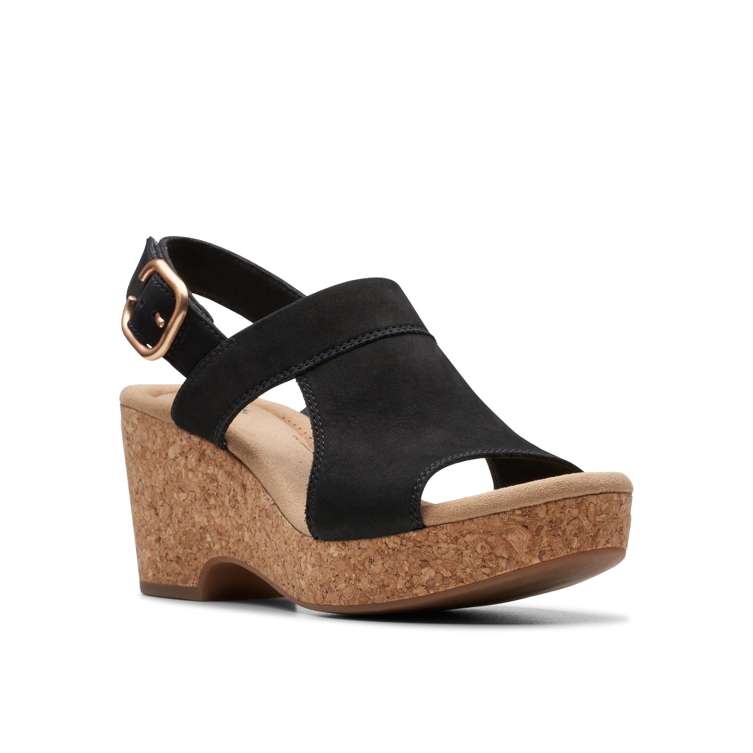 Clarks platform fashion wedge sandals