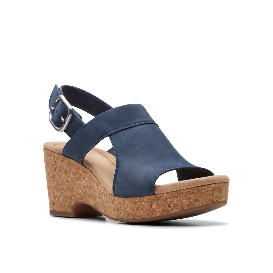 Image 253880_NVY.jpg, Product 253-880 / Price $39.33, Clarks Giselle Rose Wedge Sandal from Clarks Footwear on TSC.ca's Shoes department