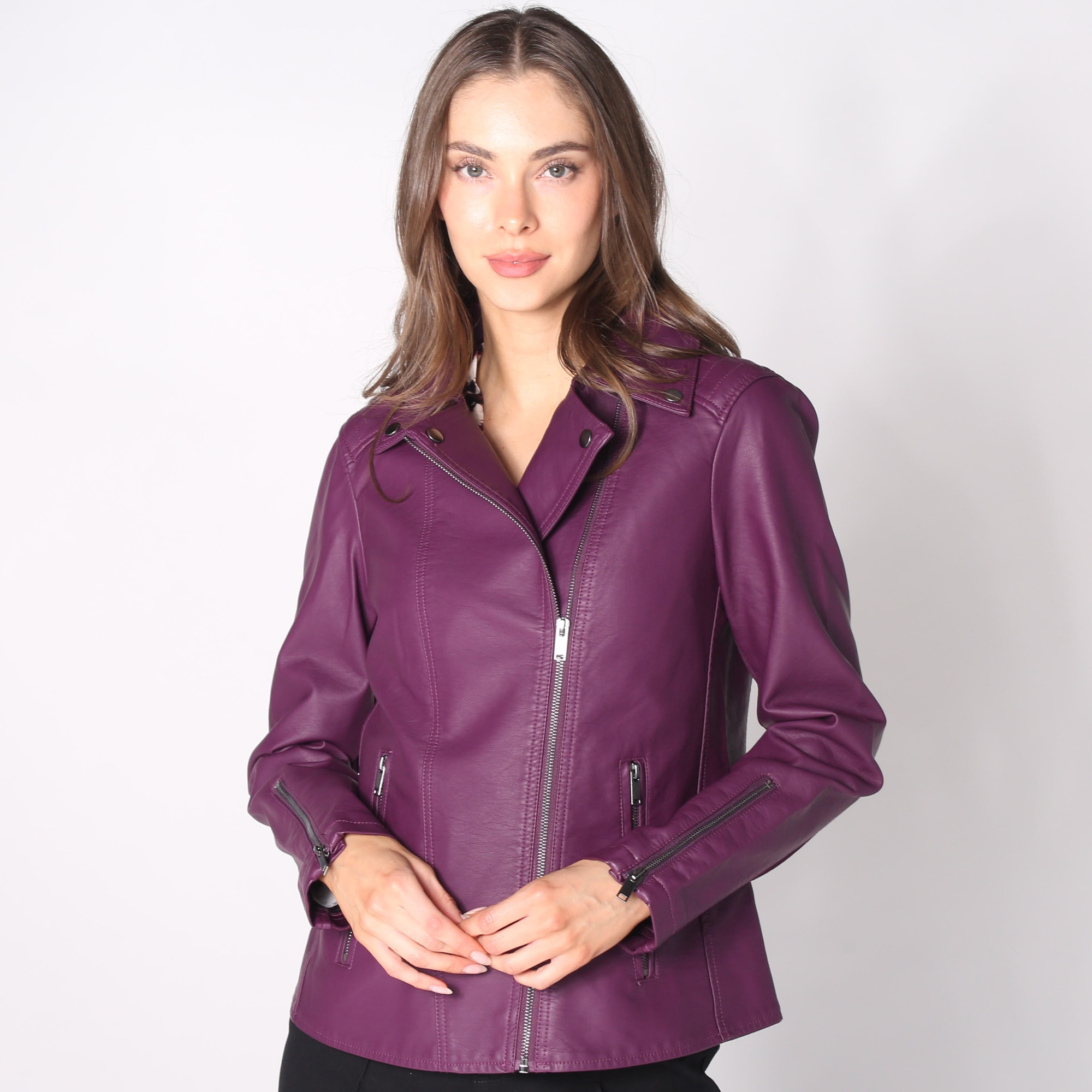 Purple moto jacket best sale