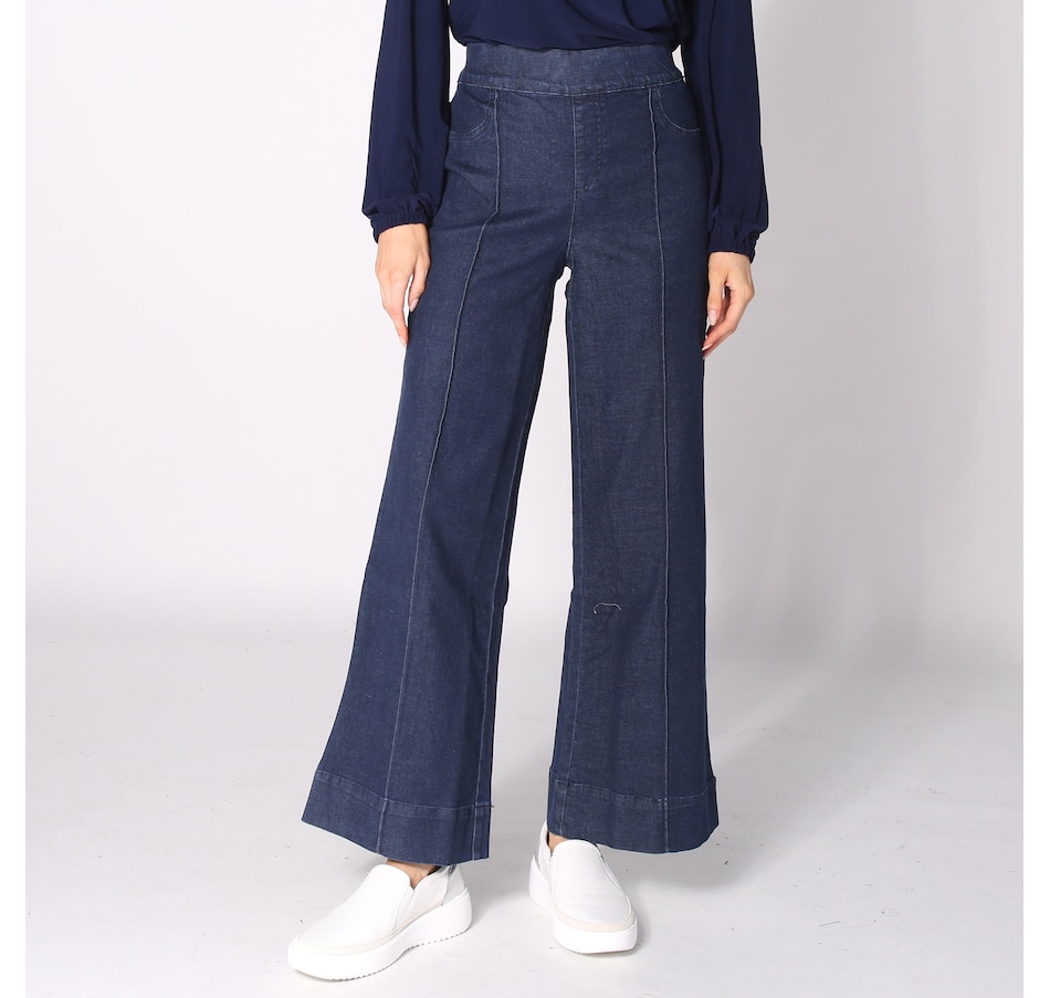 Image 253937_ID.jpg, Product 253-937 / Price $39.88, Nina Leonard Elastic Waist Pull On Wide Leg Denim Pant from Nina Leonard on TSC.ca's Clothing & Shoes department