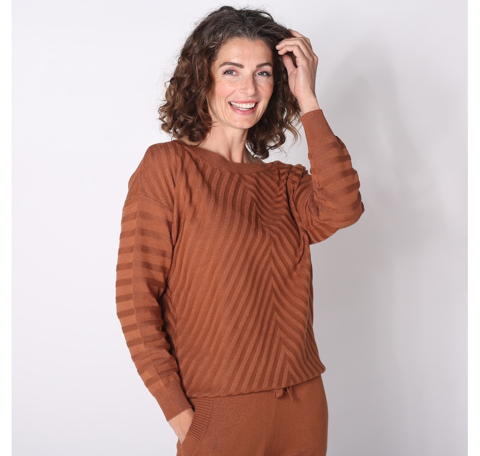 Image 253967_COG.jpg, Product 253-967 / Price $19.33, Hailey Lyn Boatneck Chevron Knit Sweater from Hailey Lyn on TSC.ca's Fashion department
