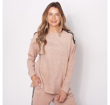 Cuddl Duds Fleecewear with Stretch Crew Neck Pullover