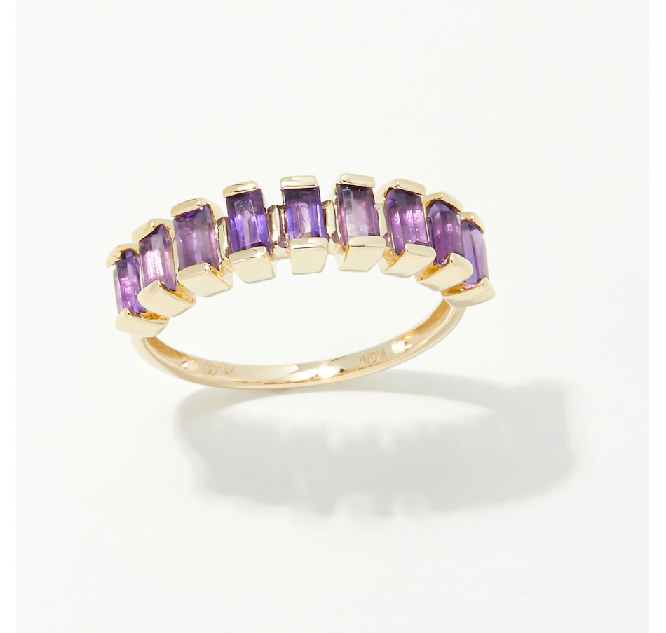 Image 254052_AMY.jpg, Product 254-052 / Price $299.33, 14K Yellow Gold Baguette Gemstone Band from The Vault on TSC.ca's Jewellery department