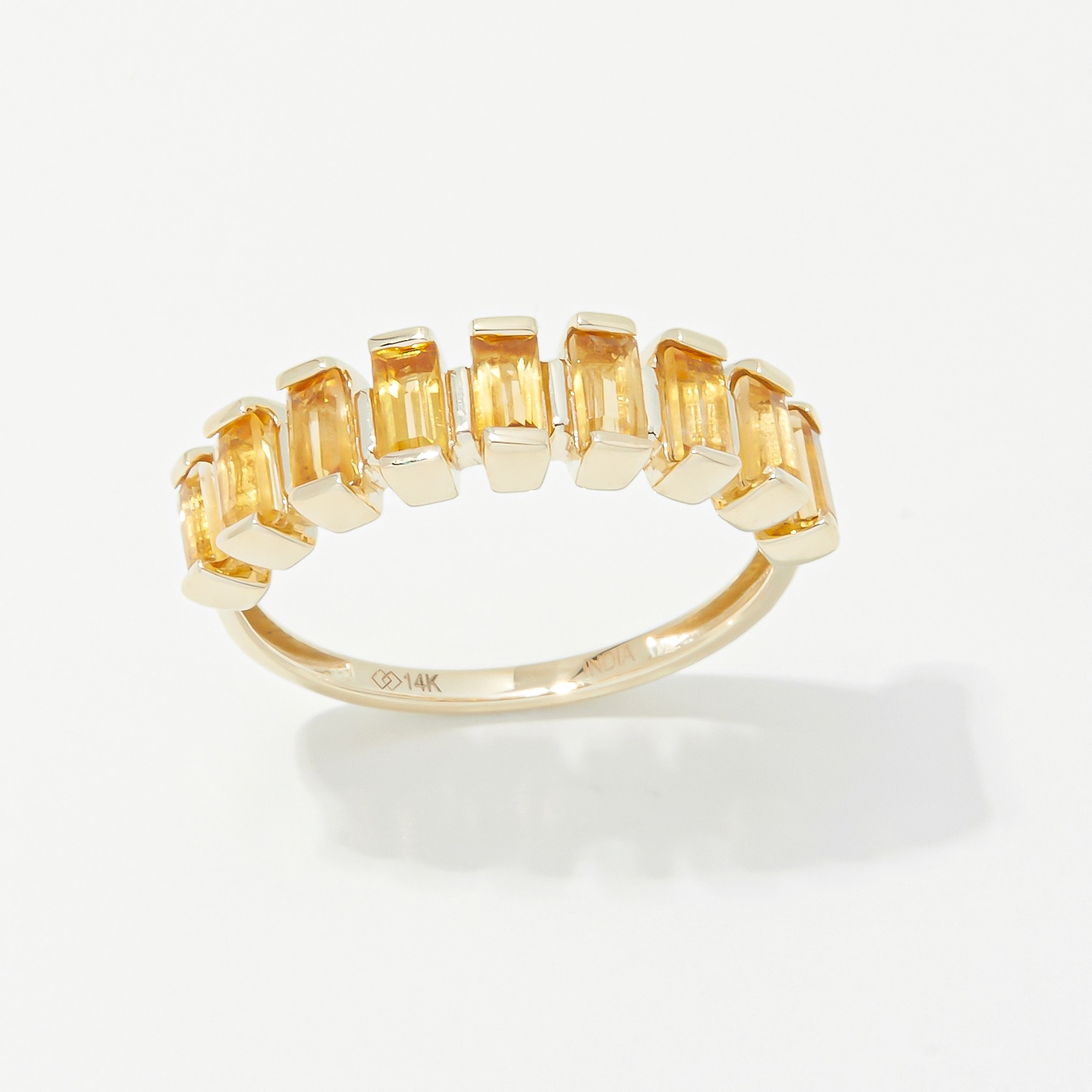 14K White Gold Baguette Gemstone Band - TSC.ca