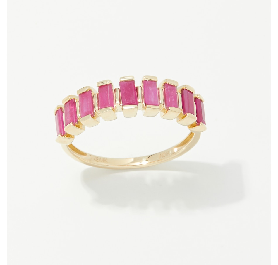 Image 254052_RBY.jpg, Product 254-052 / Price $299.33, 14K Yellow Gold Baguette Gemstone Band from The Vault on TSC.ca's Jewellery department
