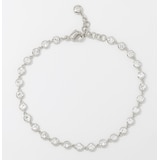Diamonelle Sterling Silver Diamonelle Bezel Set Tennis Bracelet