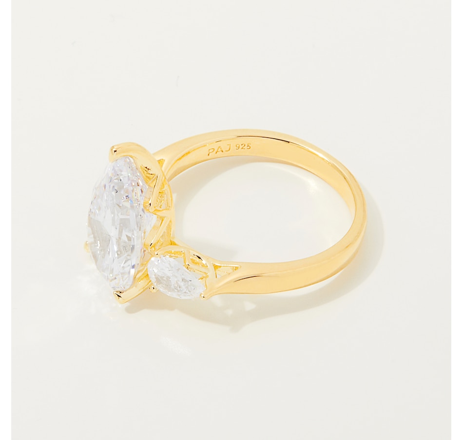 Image 254112_ALTMORE1.jpg, Product 254-112 / Price $79.99, Diamonelle Sterling Silver Pear Shape Diamonelle Three Stone Ring from Diamonelle on TSC.ca's Jewellery department