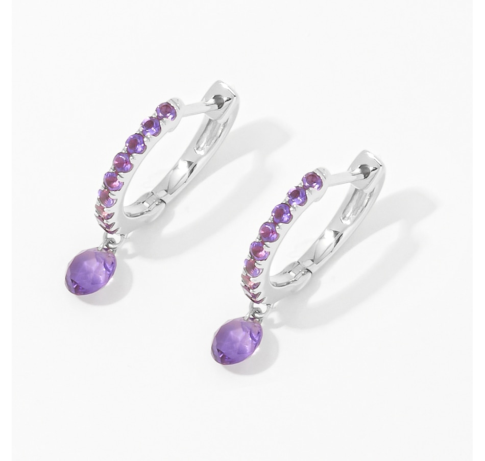 Image 254114_WGAMY.jpg, Product 254-114 / Price $449.33, Graziela Gems 14K Gold Floating Gemstone Hoop Earrings from Graziela Gems on TSC.ca's Jewellery department
