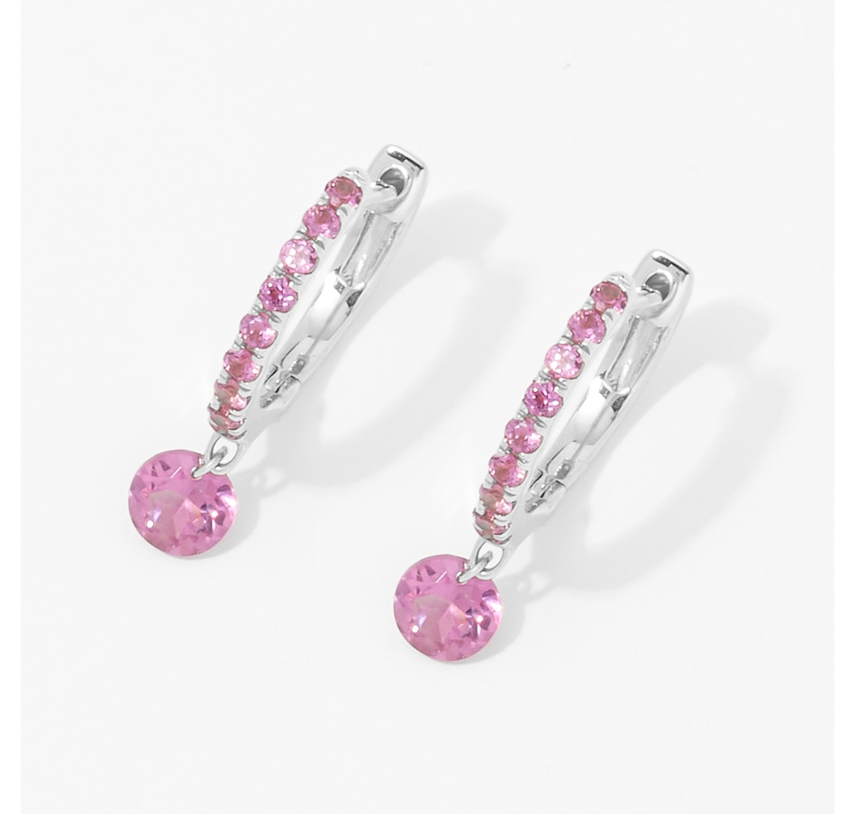 Image 254114_WGRHO.jpg, Product 254-114 / Price $449.33, Graziela Gems 14K Gold Floating Gemstone Hoop Earrings from Graziela Gems on TSC.ca's Jewellery department