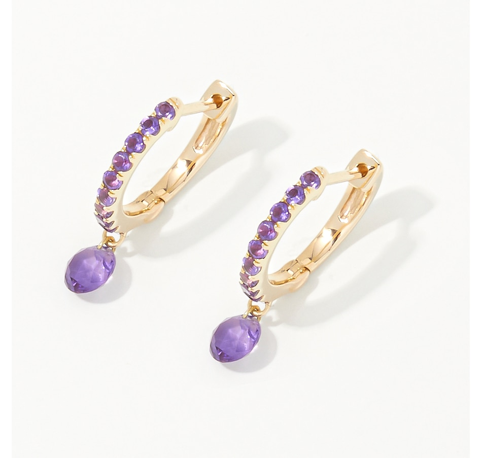 Image 254114_YGAMY.jpg, Product 254-114 / Price $449.33, Graziela Gems 14K Gold Floating Gemstone Hoop Earrings from Graziela Gems on TSC.ca's Jewellery department