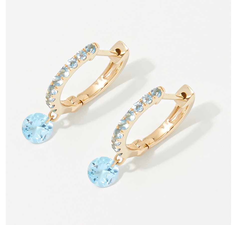 Image 254114_YGBTP.jpg, Product 254-114 / Price $449.33, Graziela Gems 14K Gold Floating Gemstone Hoop Earrings from Graziela Gems on TSC.ca's Jewellery department