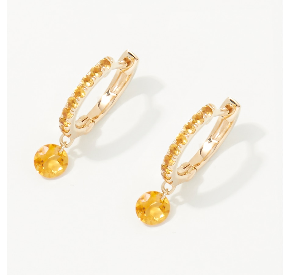 Image 254114_YGCIT.jpg, Product 254-114 / Price $449.33, Graziela Gems 14K Gold Floating Gemstone Hoop Earrings from Graziela Gems on TSC.ca's Jewellery department