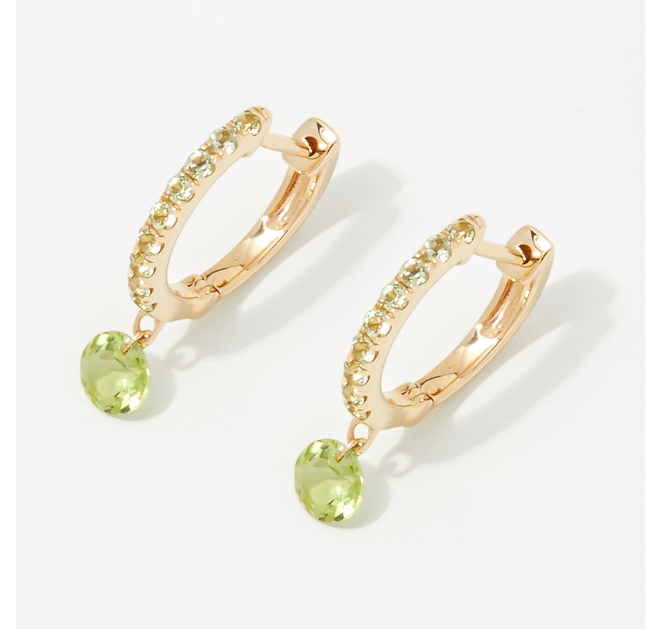 Image 254114_YGLPE.jpg, Product 254-114 / Price $449.33, Graziela Gems 14K Gold Floating Gemstone Hoop Earrings from Graziela Gems on TSC.ca's Jewellery department