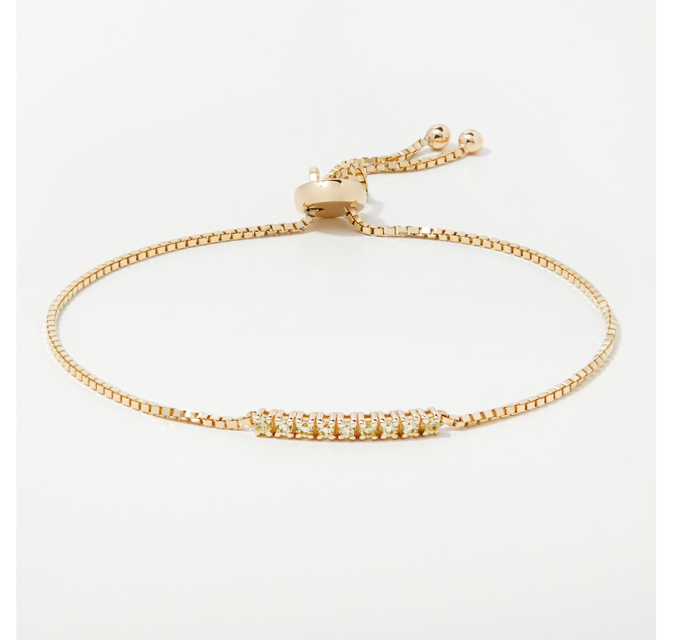 Image 254115_YGLPE.jpg, Product 254-115 / Price $699.33, Graziela Gems 14K Gold Gemstone Bolo Bracelet from Graziela Gems on TSC.ca's Jewellery department