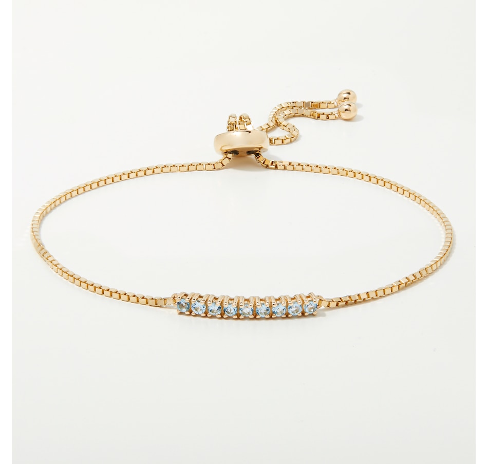 Image 254115_YGSBT.jpg, Product 254-115 / Price $699.33, Graziela Gems 14K Gold Gemstone Bolo Bracelet from Graziela Gems on TSC.ca's Jewellery department