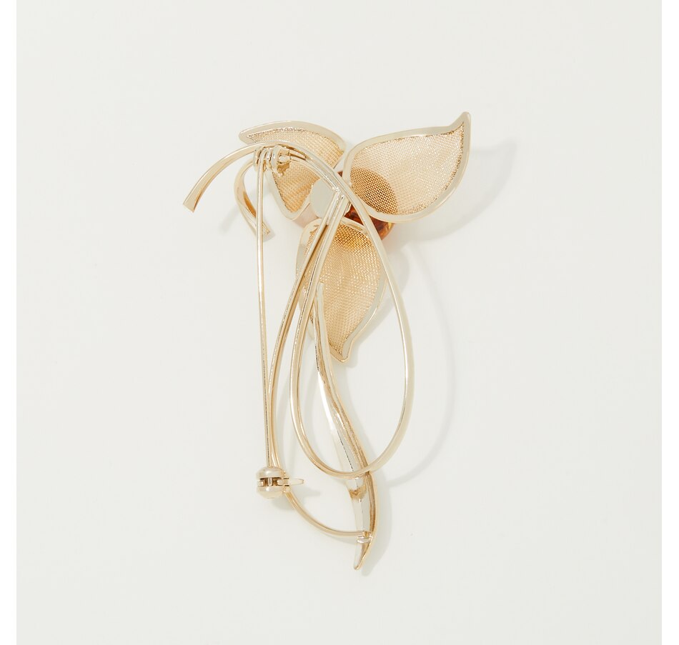 Image 254139_ALTMORE2.jpg, Product 254-139 / Price $149.99, Amber Extraordinaire Artisan Collection Sterling Silver Amber Flower Pin from Amber Extraordinaire on TSC.ca's Jewellery department