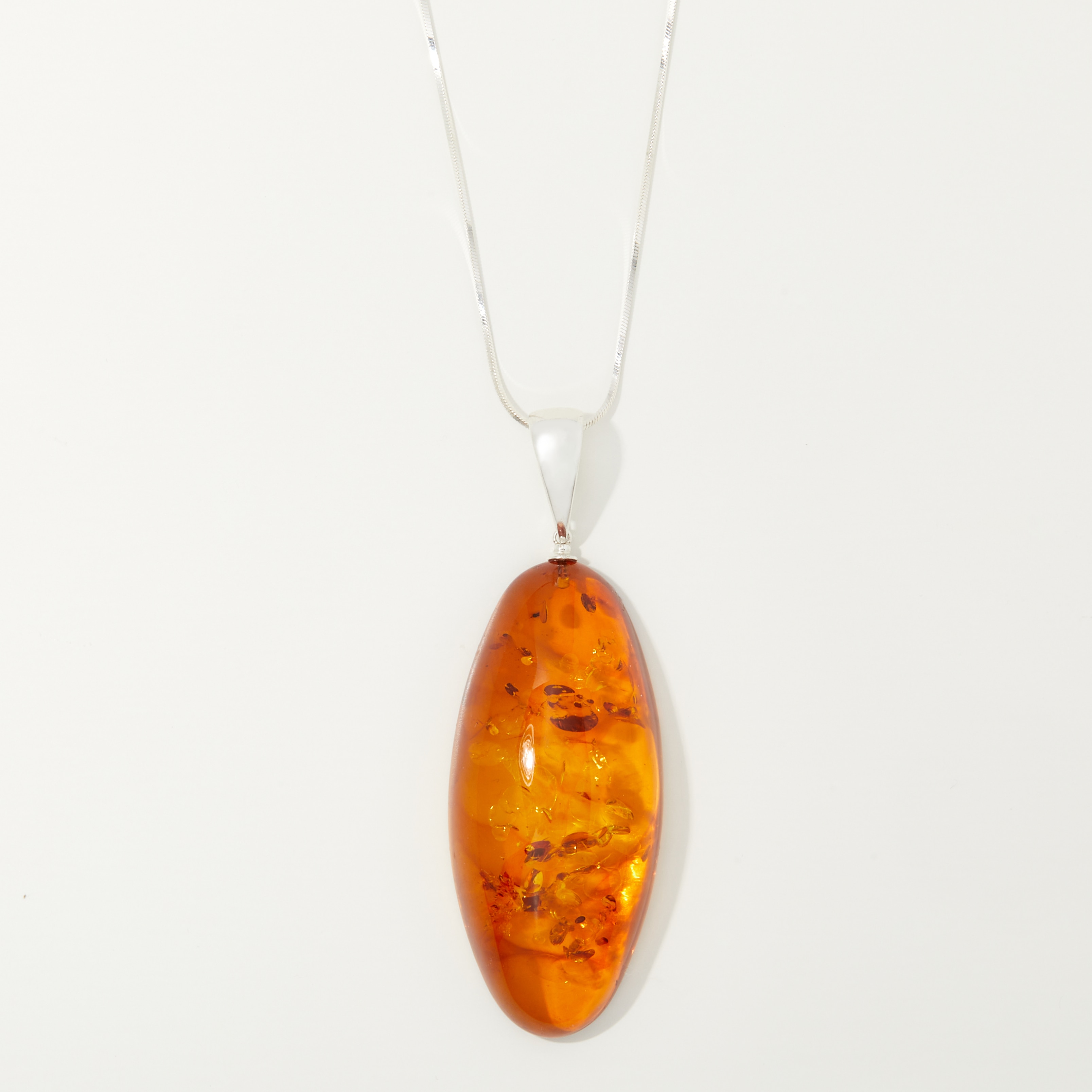 Outlet Sterling Amber Kite Shaped Pendant