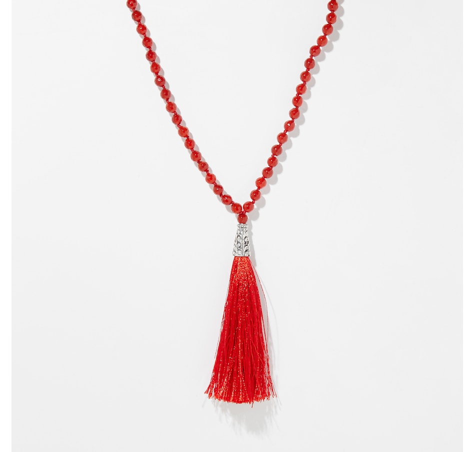 Image 254217_RDX.jpg, Product 254-217 / Price $79.88, Himalayan Gems Sterling Silver Gemstone Tassel Necklace from Himalayan Gems on TSC.ca's Jewellery department