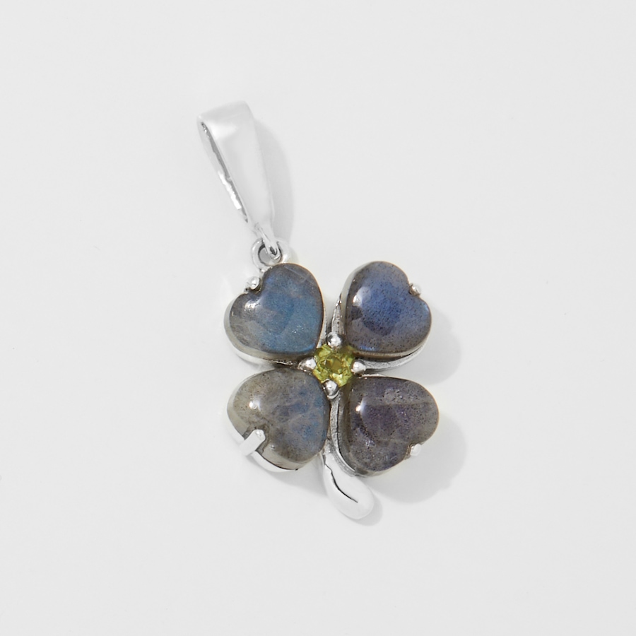 Image 254222_LAE.jpg, Product 254-222 / Price $79.88, Himalayan Gems Sterling Silver Gemstone Clover Pendant from Himalayan Gems on TSC.ca's Jewellery department
