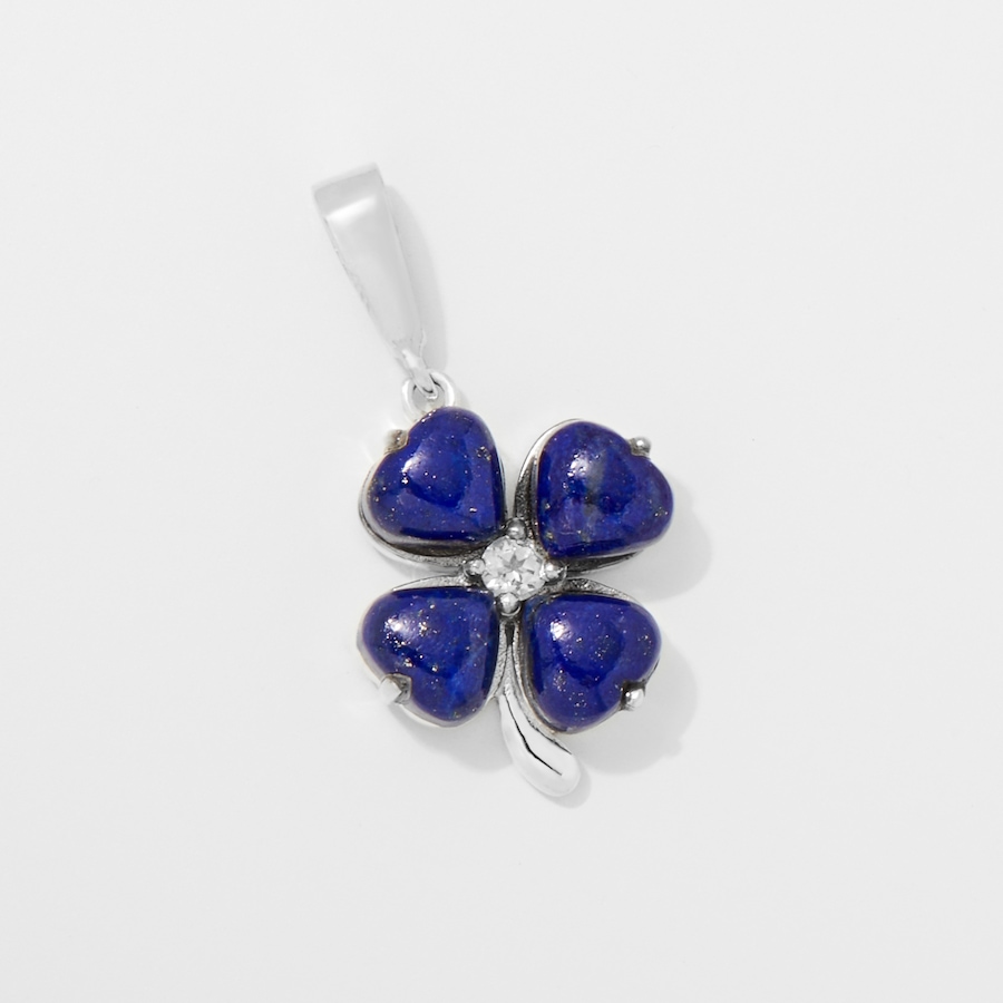 Image 254222_LAP.jpg, Product 254-222 / Price $79.88, Himalayan Gems Sterling Silver Gemstone Clover Pendant from Himalayan Gems on TSC.ca's Jewellery department