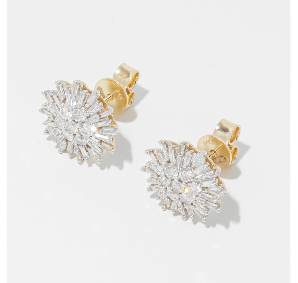 Image 254243_ALTMORE1.jpg, Product 254-243 / Price $1,529.99, 14K Gold 1.00 av. ctw Diamond Cluster Star Earrings from Diamond Show on TSC.ca's Jewellery department