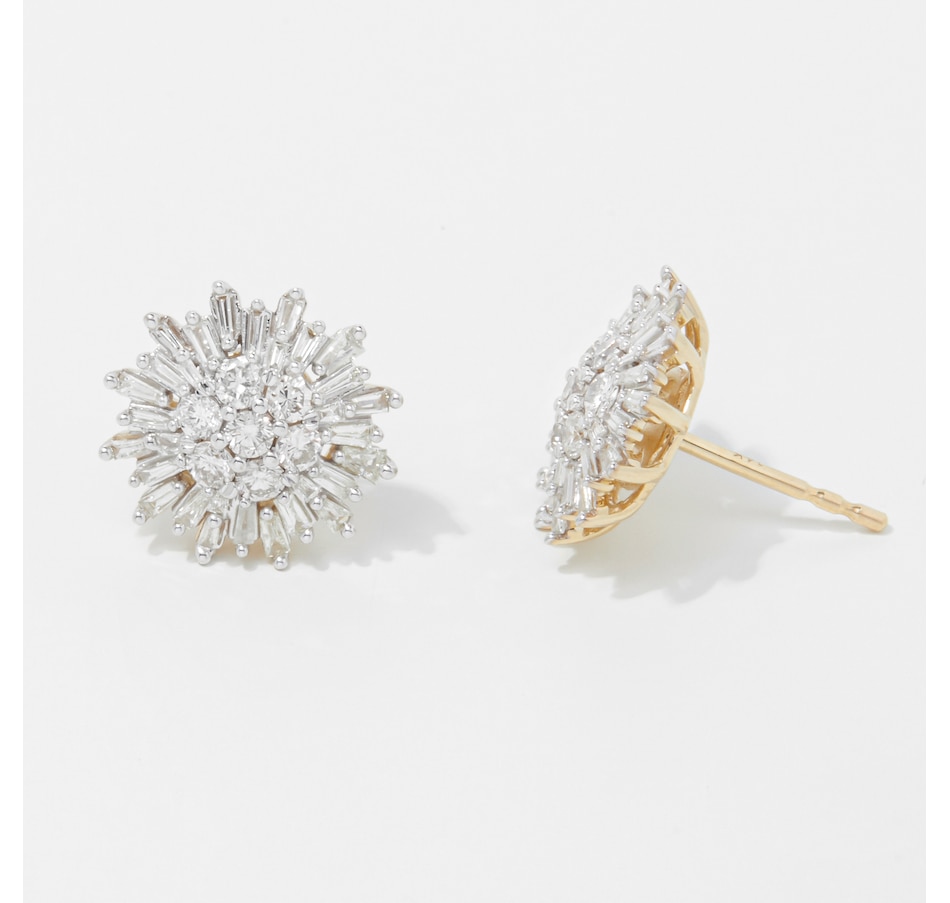Image 254243_ALTMORE2.jpg, Product 254-243 / Price $1,529.99, 14K Gold 1.00 av. ctw Diamond Cluster Star Earrings from Diamond Show on TSC.ca's Jewellery department