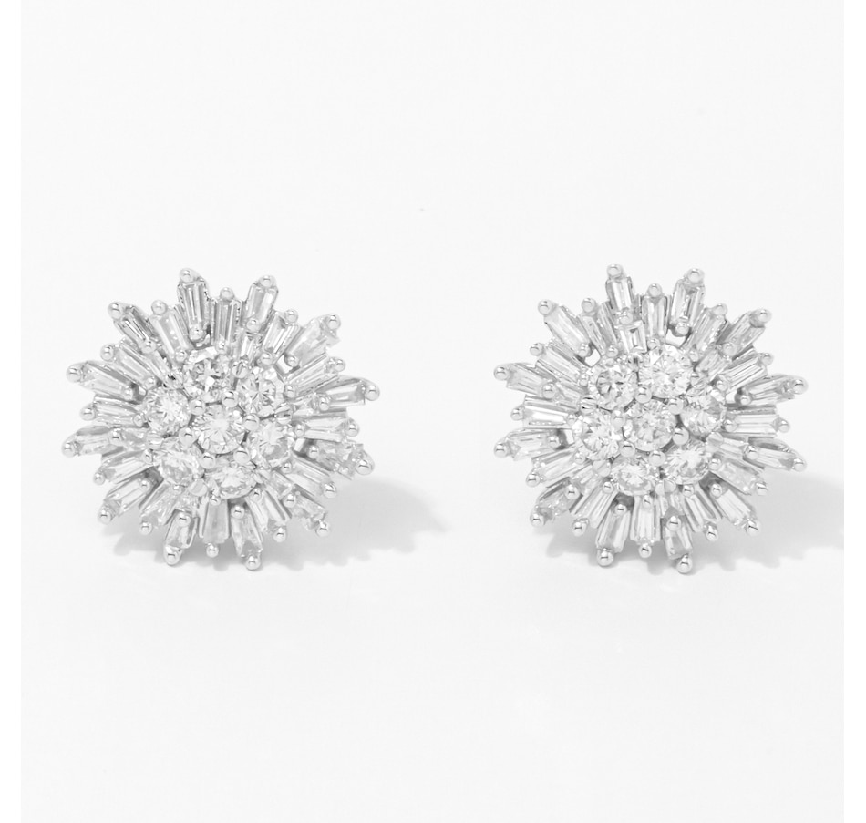 Image 254243_WGL.jpg, Product 254-243 / Price $1,529.99, 14K Gold 1.00 av. ctw Diamond Cluster Star Earrings from Diamond Show on TSC.ca's Jewellery department