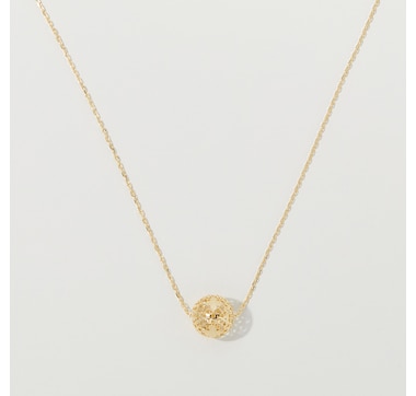  Stefano Oro 14K Yellow Gold Sphere Clover Ricami Necklace