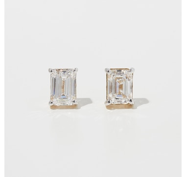 EVERA Diamonds 14K Yellow Gold 2.50 ctw Diamond Stud Earrings