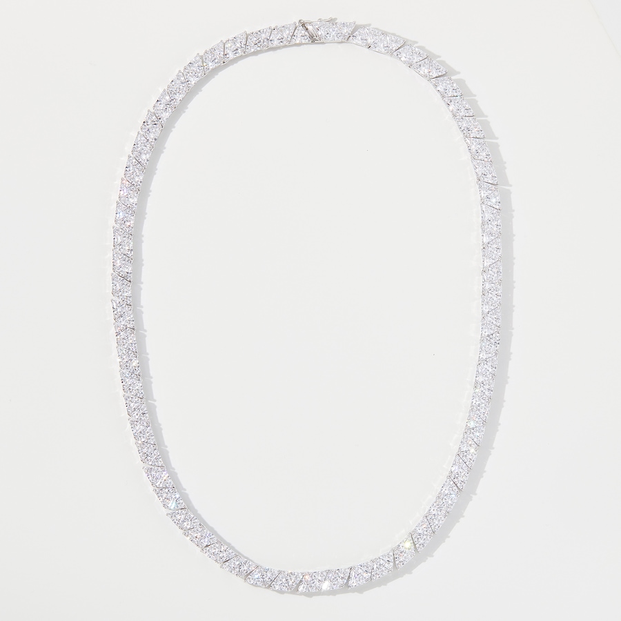Image 254413.jpg, Product 254-413 / Price $749.99, Diamonelle Sterling Silver Rhodium Plate Triangle Cut Diamonelle Tennis Necklace from Diamonelle on TSC.ca's Jewellery department