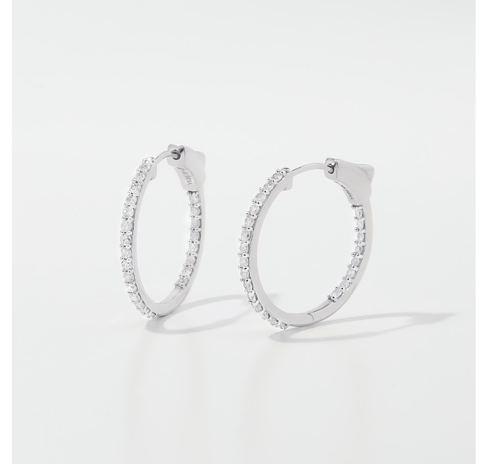 Image 254438_WGL.jpg, Product 254-438 / Price $849.33, 14K Gold 0.50ctw Diamond Hoop Earrings from Diamond Show on TSC.ca's Jewellery department