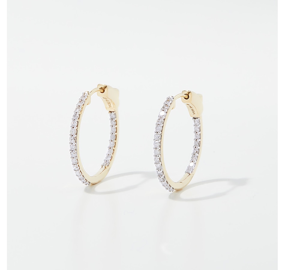 Image 254438_YGL.jpg, Product 254-438 / Price $849.33, 14K Gold 0.50ctw Diamond Hoop Earrings from Diamond Show on TSC.ca's Jewellery department