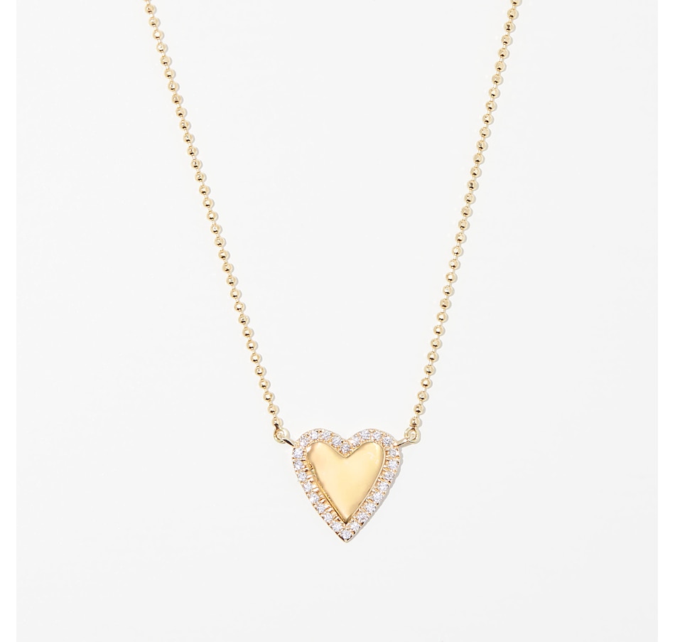 Image 254447_YGL.jpg, Product 254-447 / Price $899.33, Graziela Gems 14K Gold Diamond Heart Pendant Necklace from Graziela Gems on TSC.ca's Jewellery department