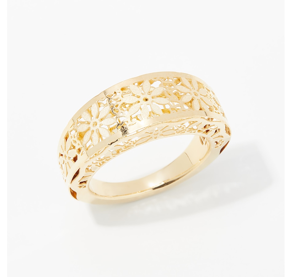 Image 254469.jpg, Product 254-469 / Price $299.88, Stefano Oro 14K Yellow Gold Flower Ricami Ring from Stefano Oro on TSC.ca's Jewellery department