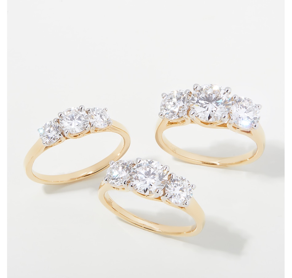 Image 254473_ALTMORE1.jpg, Product 254-473 / Price $3,199.99 - $4,299.99, EVERA Diamonds 18K Gold Round Trinity Diamond Ring from Evera Diamonds on TSC.ca's Jewellery department